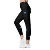 Blue Butterfly Crossover leggings with pockets - Image 4