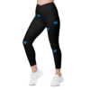 Blue Butterfly Crossover leggings with pockets - Image 7