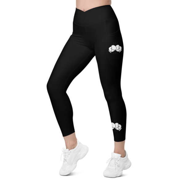 Boxing Gloves Crossover leggings with pockets