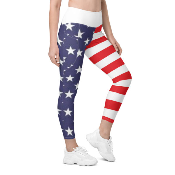 4th of July Leggings with Star Pockets - Image 3