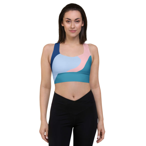 Abstract Longline sports bra