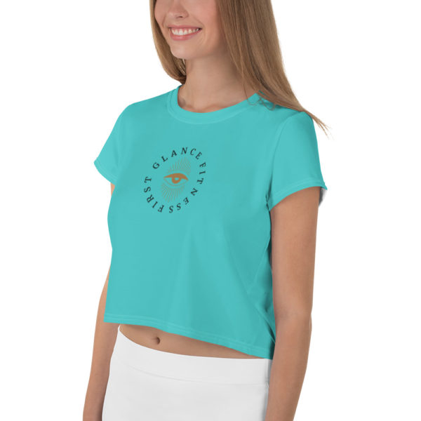 Turquoise Crop T Shirt - Image 3
