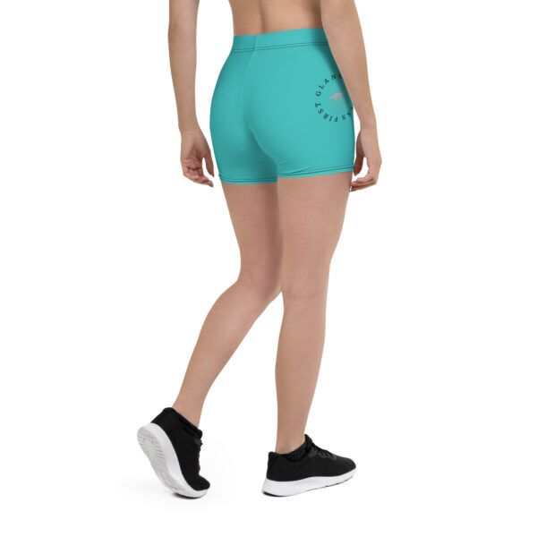 Turquoise Blue Workout Shorts - Image 3