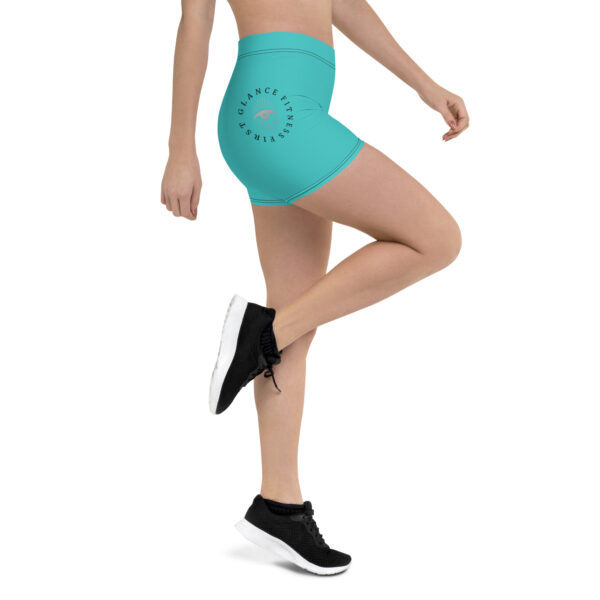 Turquoise Blue Workout Shorts - Image 4